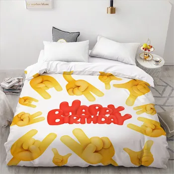 

3D Print Custom Duvet Cover 200*200,Comforter/Quilt/Blanket case Queen/King/double/single Bedding 220x240,happy birthday