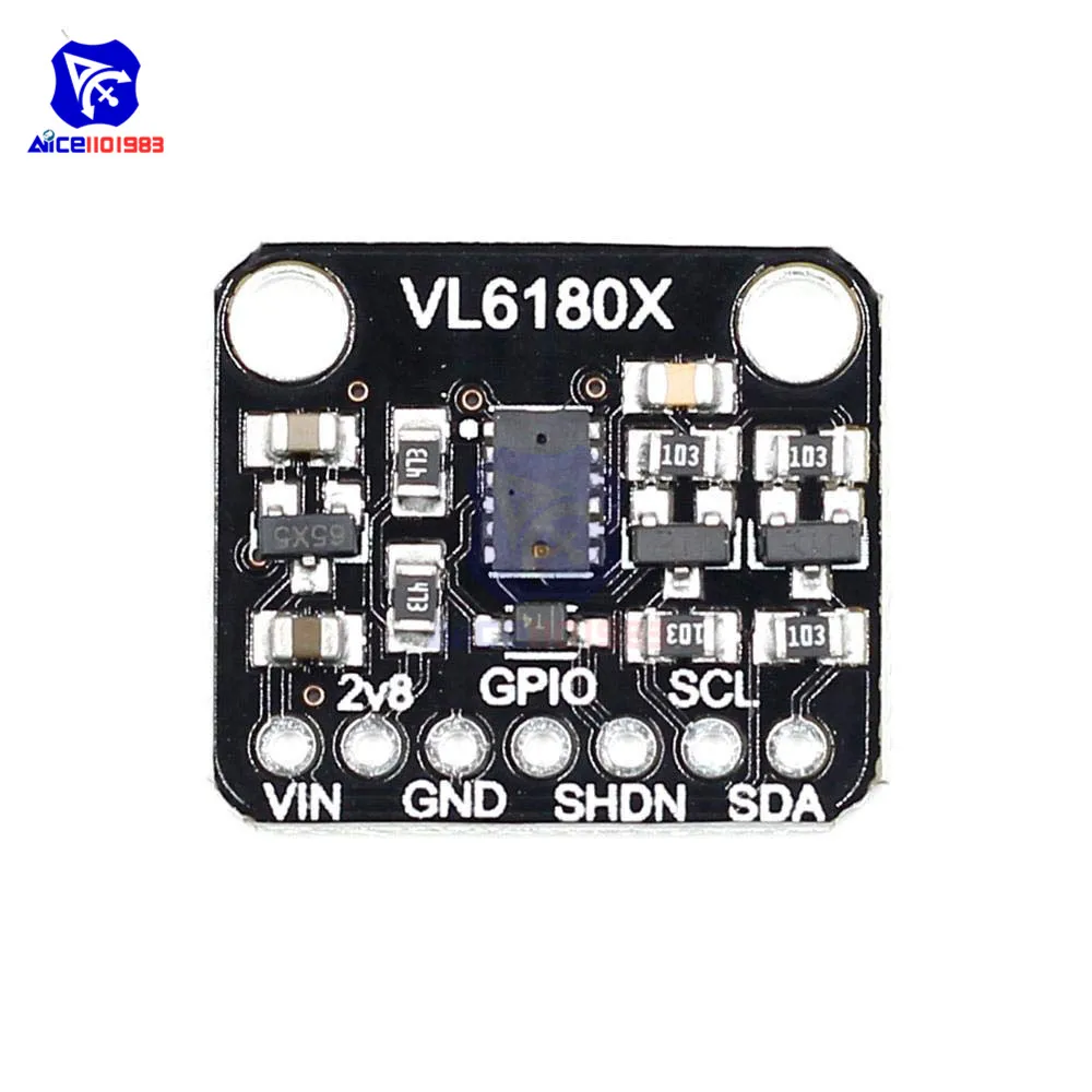 diymore VL6180X Range Finder Optical Ranging Sensor Module I2C Interface 3.3V 5V IR Emitter Ambient Light TOF for Arduino