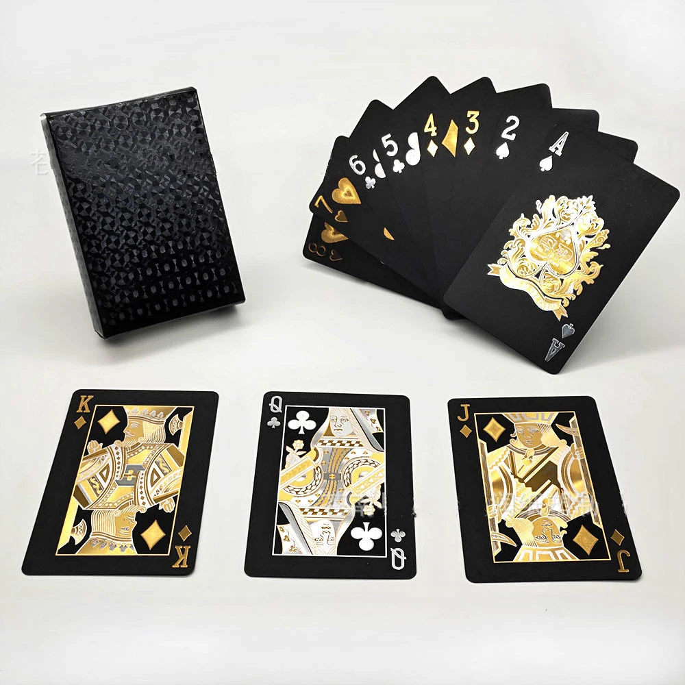 

Texas Holdem Waterproof Plastic Playing Card Game Black Poker Cards Waterproof and Dull Polish Poker Star Board Games