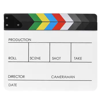 

Durable Film Clapper Board Delicate Texture Colorful Director Video Scene Clapperboard Acrylic Dry Erase Movie Film Clapper