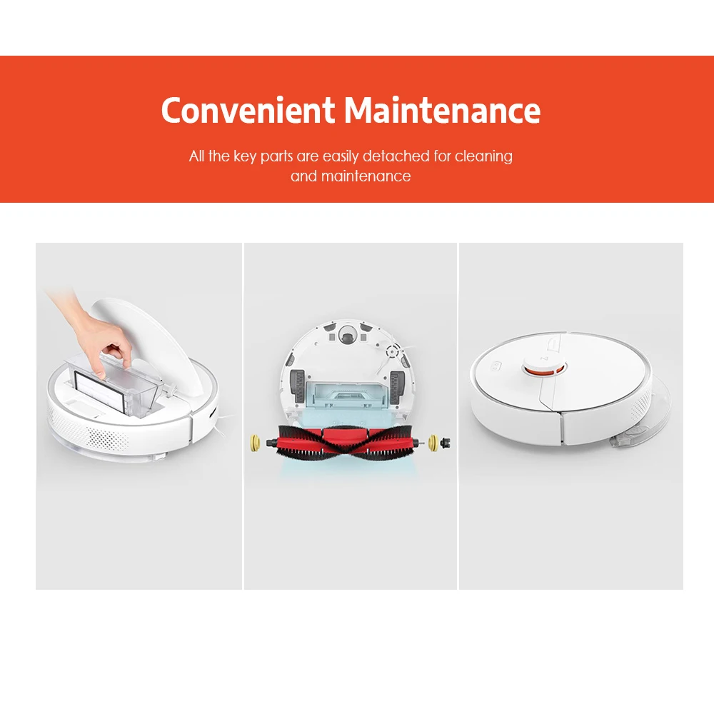 Roborock S6 Pure Smart Sweeping Robot LDS + SLAM Navigation Mode 5200mAh 2000Pa Power 460ml Dustbin