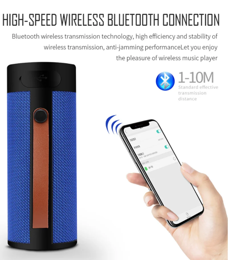 20 Вт портативный Bluetooth динамик беспроводной бас Колонка громкий динамик s водонепроницаемый Поддержка FM радио TF карта открытый динамик s Box