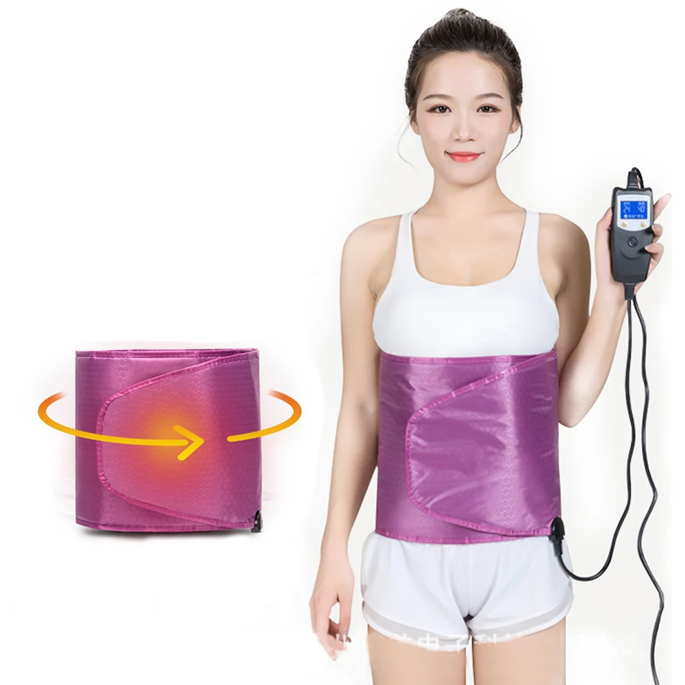 Far Infrared Heating Slimming Belt Waist Protection Warm Uterut Sauna Fat Burner Weight Loss For Women Men Eu Us Plug Waist Massage Instrument Aliexpress
