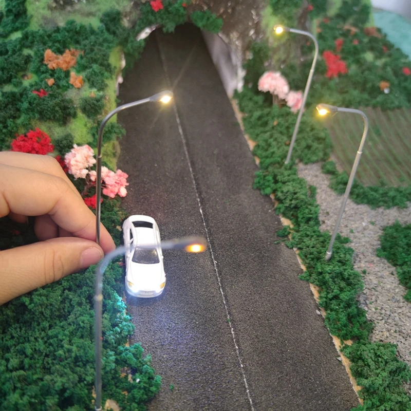 YARNOW 8 Pièces Mini Ornements Légers De Rue Lampadaire Modèle