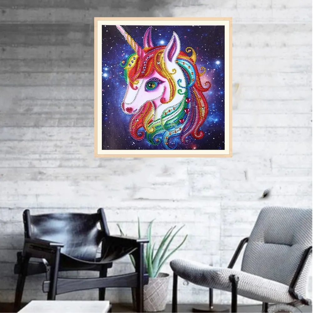 DIY 5D Diamond Painting Cartoon Unicorn Princess Pony alien Mosaic Cross Stitch Rhinestone Embroidery Home kids bedroom Decor