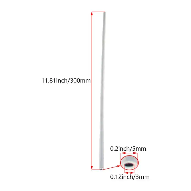 MroMax Top Quality Aluminum Tube 6063 Straight Joint Fitting 3*2/4*2/5*2/5*3/5*4mm Length 300mm 1/2/4pcs Pipe Fitting Facilities 5x3mm 1pcs