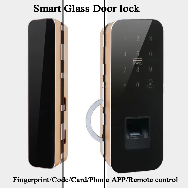 Smart Sliding Gate Lock Glass door Biometric Fingerprint lock Code Card