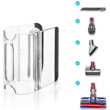 

For Dyson Attachment Clip V6 V7 V8 Sweeper Transparent Holder Rubber pad