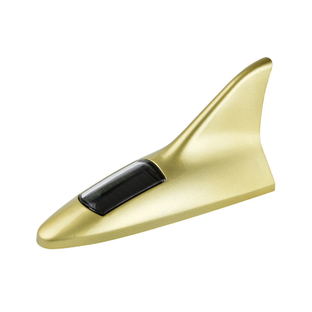 Стильный плавник акулы на солнечной энергии автомобильный мигающий стробоскопический светильник аварийная Предупреждение льная лампа автомобильные Внешние аксессуары бутик - Цвет: Golden