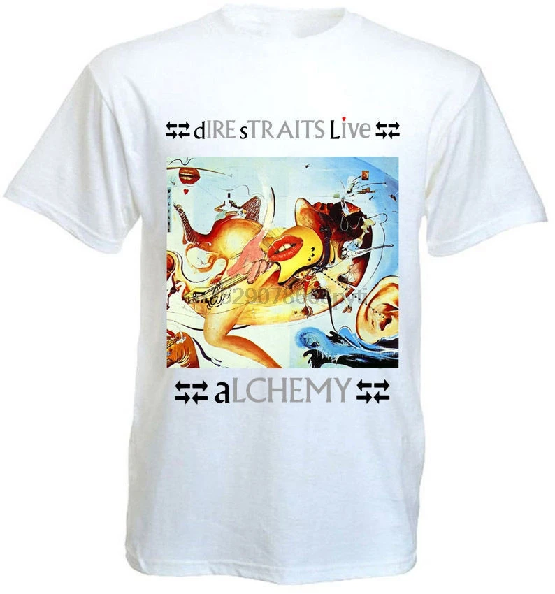 Dire Strait Alchemy футболка белый плакат все размеры S 3Xl с круглым вырезом модная