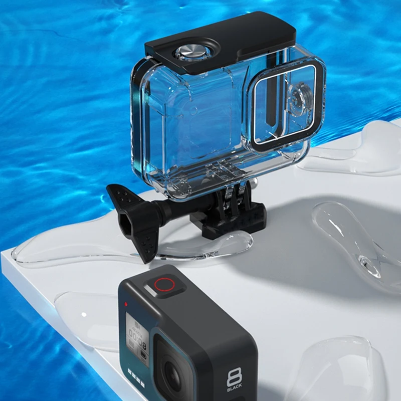 Водонепроницаемый чехол для GoPro Hero 8 аксессуары корпус чехол для дайвинга защитный корпус оболочка 60 метров для Go Pro 8 экшн-камеры wi-Fi