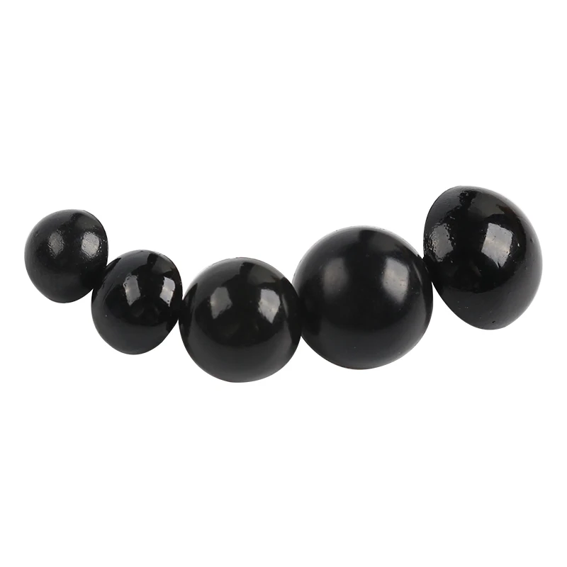 100pcs 12.5mm Acrylic Mushroom Black Shank Buttons Plastic Decorative Button Negro DIY Sewing Eye For Dolls Toy Eyes