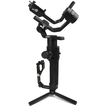 

L Bracket With 3 Hot Shoe Mount Handle Magic Arm For Gimbal Attach Monitor Mic Zhiyun Crane 2/Moza/Feiyu/ Ronin S Accessories
