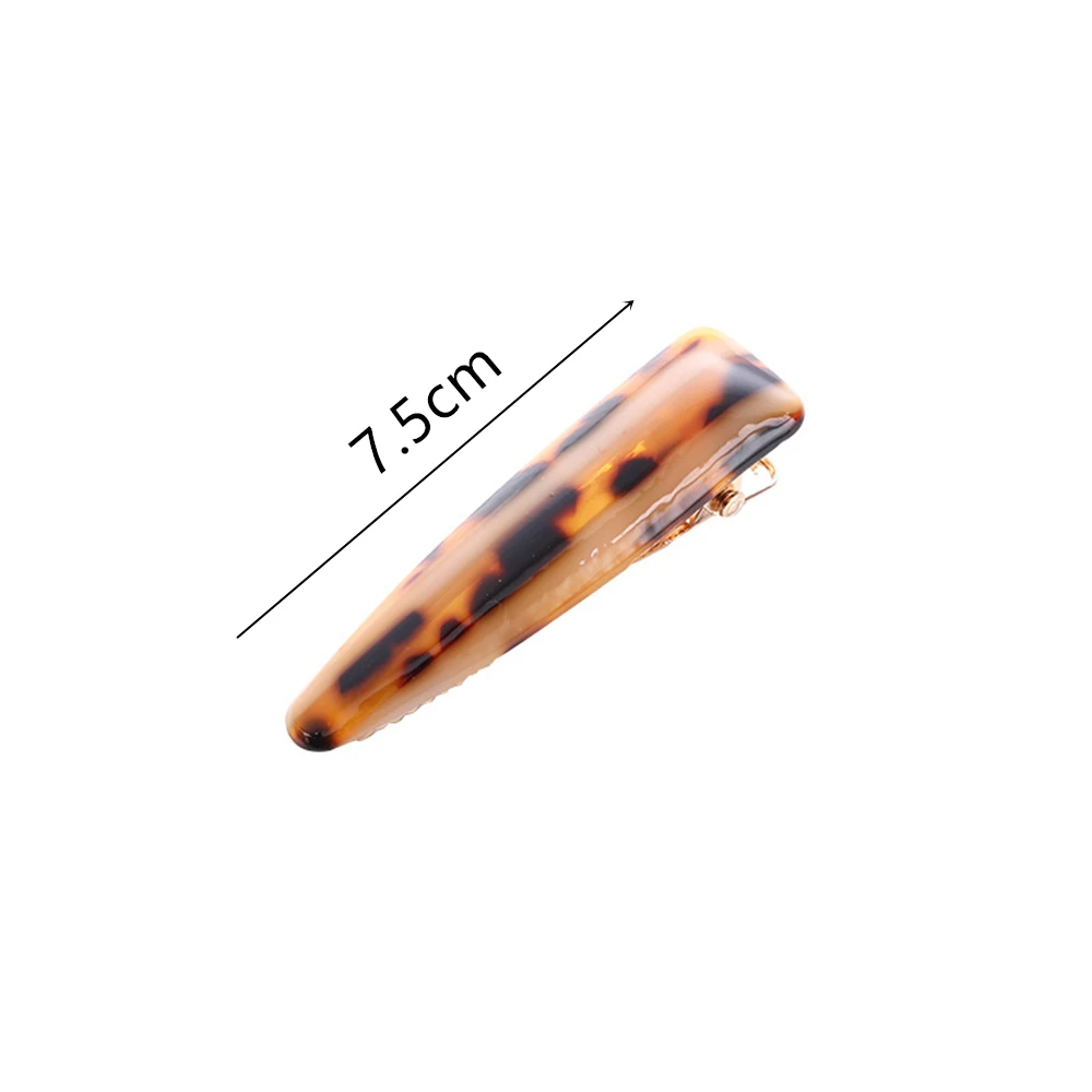 Fashion Leopard Acetate Hair Clips for Women Printed Hairpins Alloy Waterdrop Hairgrips Barrettes Headdress Hair Accessories 5