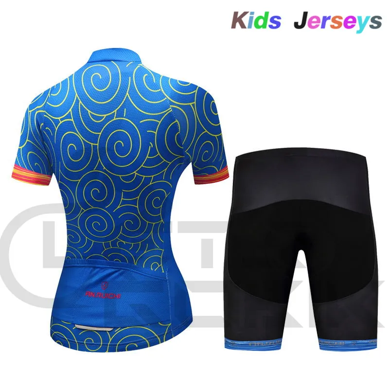 Дети Pro Велоспорт Джерси Набор Ropa Ciclismo Велоспорт Комплект для лета короткий рукав дышащий Быстросохнущий велосипед одежда для девочек