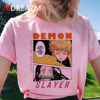Demon Slayer clothes top tees female couple clothes tumblr couple t shirt couple clothes vintage