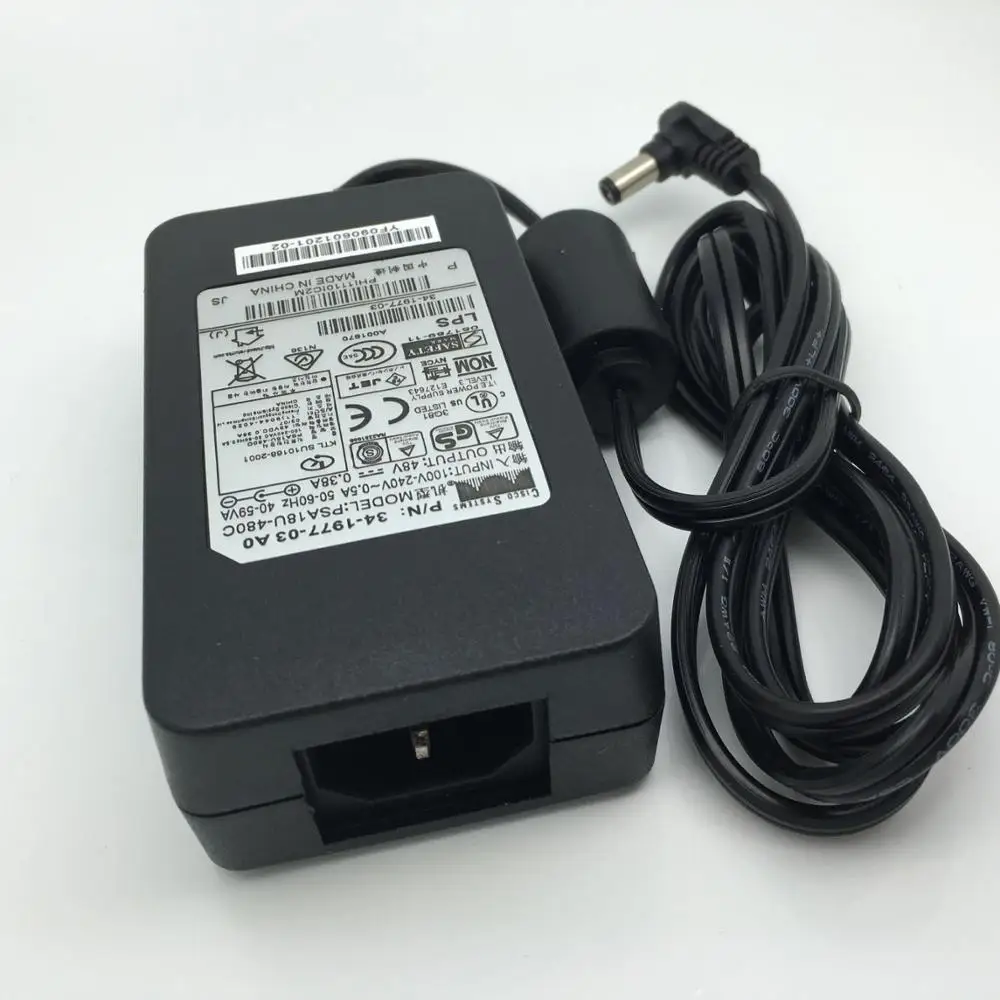 high quality 48V 0.38A Original Adapter AC Power Supply for cisco CP-PWR-CUBE-3 PSA18U-480 341-0081-02