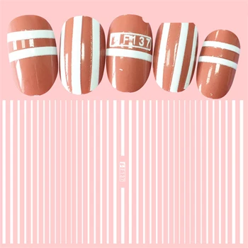

1PC 3D Black white Nail Sticker Curve Stripe Lines Nails Stickers Adhesive Striping Tape Nail Foil Nail Art Stickers Decals