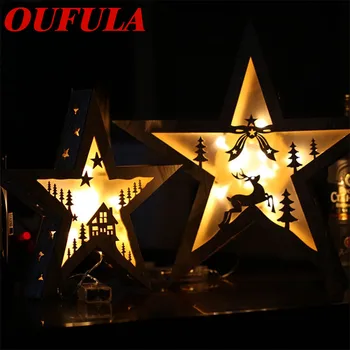 

DLMH Christmas Day Light Bar Creative Decoration Light Pentagram Battery Night Light
