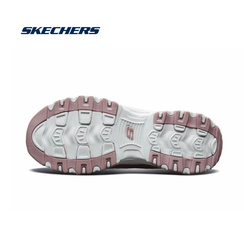 Skechers D'lites кроссовки на платформе женские удобные вулканизированные туфли Тройная подошва металлик Блестки Bling Footwear13142-MVE