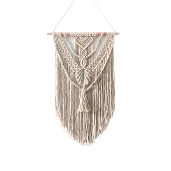 

Handmade Wall Hanging Woven Tapestry,Macrame Wall Hanging Tapestry Wall Decor Boho Chic Bohemian Woven Home Decoration