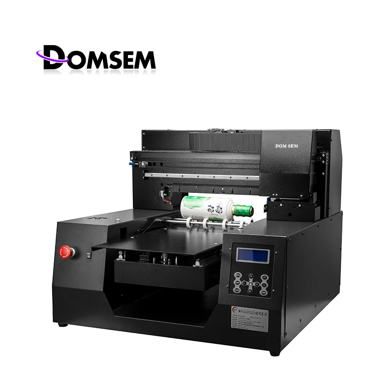 

DOMSEM 3060 UV Multifunctional Printer Flatbed And Cylinder Bottle Printers with Ink for Wooden Box Cloth Leather Water Bottle