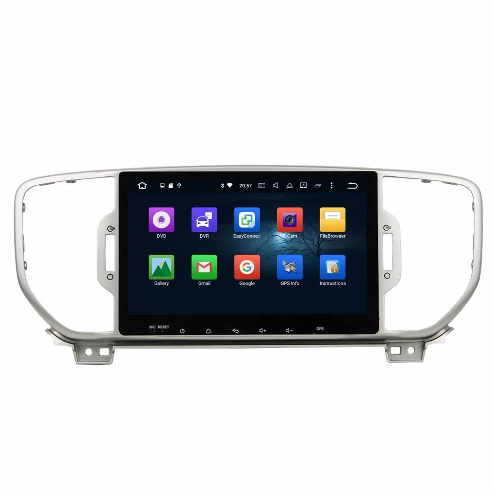 Excellent 9" Octa Core Android 9.0 Car GPS radio Navigation for Kia Sportage 2017-2018 with 4G and Wifi,DVR,OBD 1