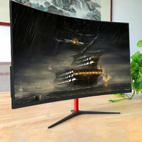 ultra thin wide computer gaming flat curved monitor  4
