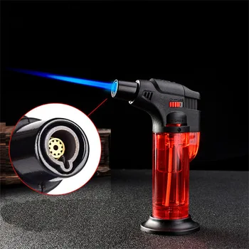 

1300 C Blue Flame Torch Turbo Lighter Electronic Portable Spray Gun Butane Lighter Adjustable Flame Chef Cooking BBQ Welding