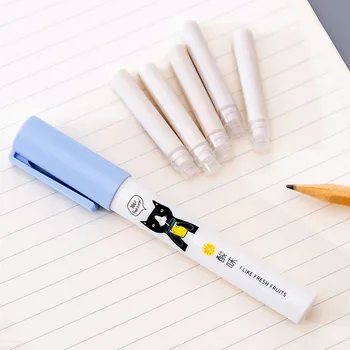 

1set kawaii cute automatic retractable eraser pen shaped erasers student creative cartoon Painting sketch art Office stationery