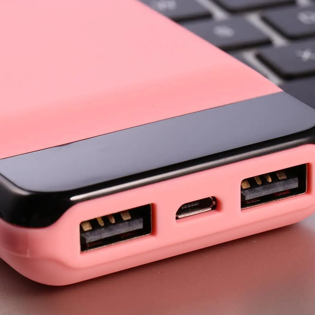 10000mAh Портативный USB внешний аккумулятор зарядное устройство power bank белый, розовый, синий, черный банк 5 V/2A для телефона