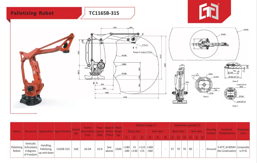 Транспортировочный робот TC1165B-315