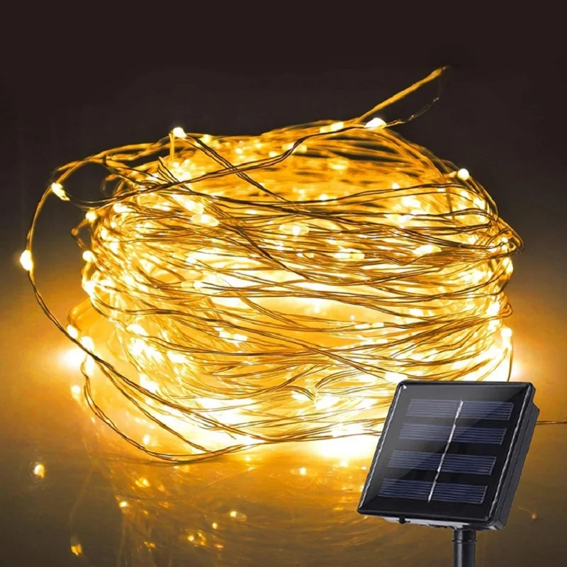 

LED Solar Light Outdoor 8 Modes Waterproof Fairy Garland String Lights for Holiday Christmas Party Wedding Solar Lamp home Decor