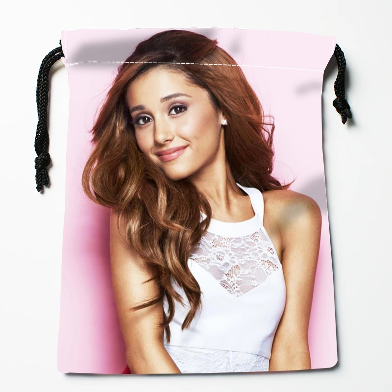 Новое поступление Ariana Grande Сумки на шнурке на заказ для хранения с принтом, сумки для хранения, размеры 18X22 см, сумки для одежды - Цвет: 23