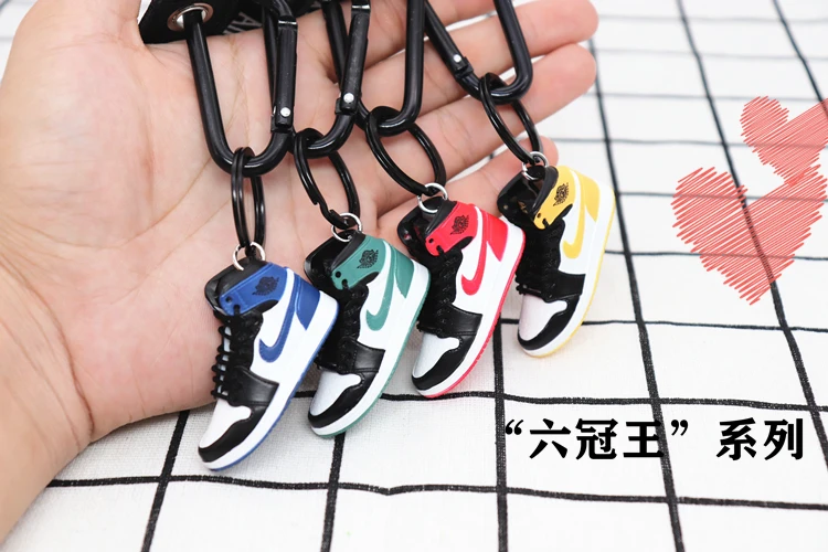 Новинка ручной работы 3D AJ Key ChaiAir Mini Jordan кроссовки модель милый брелок для ключей Баскетбольная обувь Подарочный Брелок для ключей модные украшения