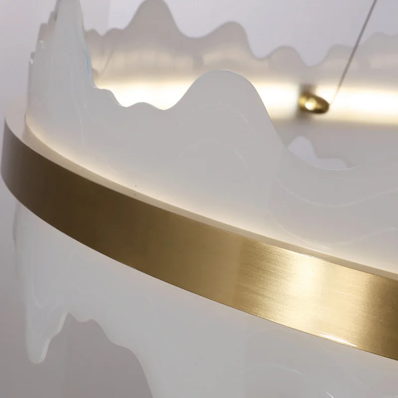 Новинка Современная большая светодиодная люстра Fss для лестницы роскошные