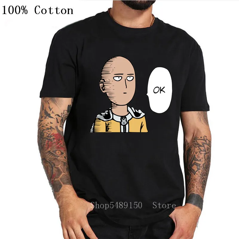 Косплей Сайтама One Punch OK аниме футболка Onepunch мультфильм новинка модная мужская
