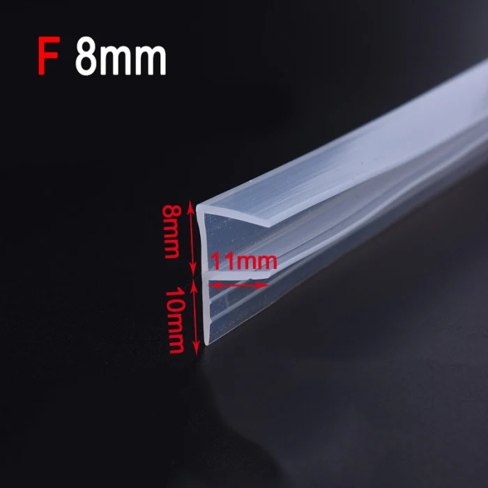 Горячая F/U/H форма стеклянная дверная лента уплотнение силиконовой резины окна стекло прокладка Ванна экран двери