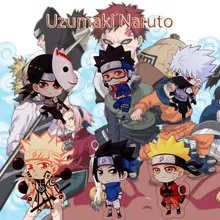 Porte-clés en acrylique avec dessin animé Naruto, décoration de voiture, moto