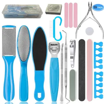 

20pcs Foot Scrubber Professional Pedicure Tools Kit Rasp Foot File Callu Remover