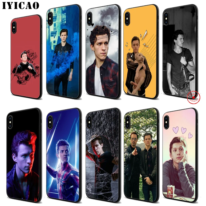 Мягкий Черный силиконовый чехол IYICAO для iPhone 11 Pro Xr Xs Max X или 10 8 7 6 6S Plus 5 5S SE |