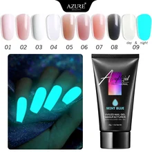 Azure beauty 30 г набор гелей для наращивания ногтей с кристаллами, светодиодный Гель-лак для ногтей, Прозрачный Гель-лак для наращивания ногтей, инструменты для накладных ногтей
