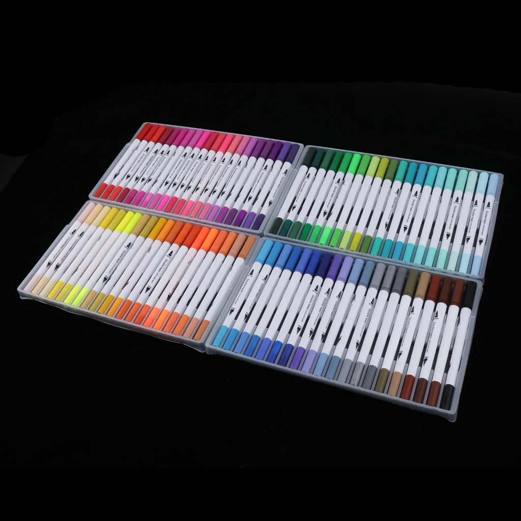 80 Color Markers Textile Acrylic Pens Marker Pens Felt Drawing Painting Pens for Card Making DIY