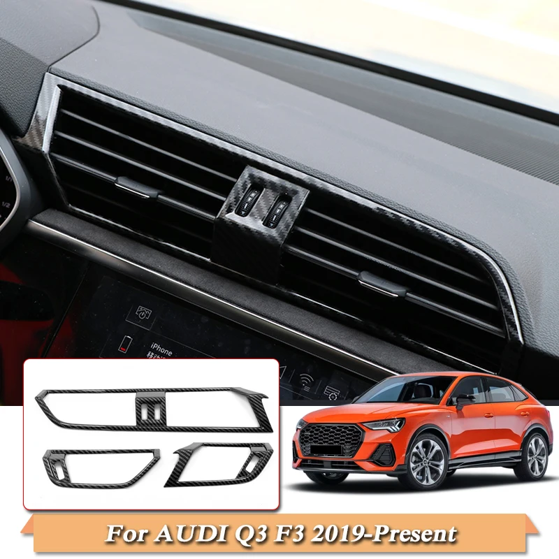 ABS для Audi Q3 F3-Н. В. Автомобильный Стайлинг внутренняя розетка рамка Блестки наклейка интерьерная воздушная Панель рамка цехиновый аксессуар