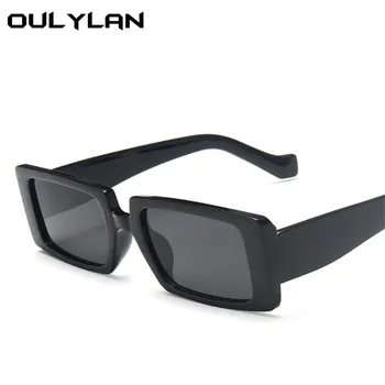 

Oulylan Fashion Rectangle Sunglasses Men Brand Design Women Sun glasses Goggles Retro Eyglasses Female Black gafas de sol UV400