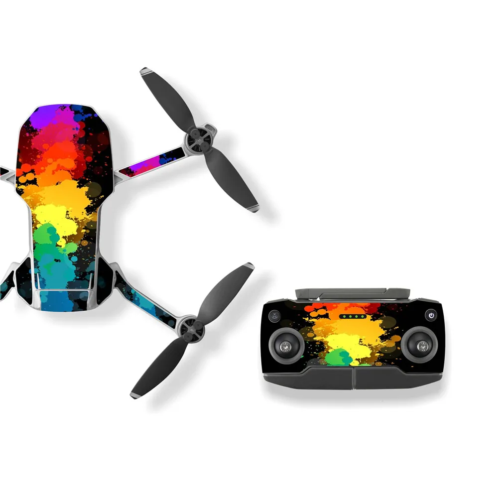 Buy 6 color/set For DJI Mavic Mini Sticker Body Remote Control PVC Stickers Protective Film Accessories