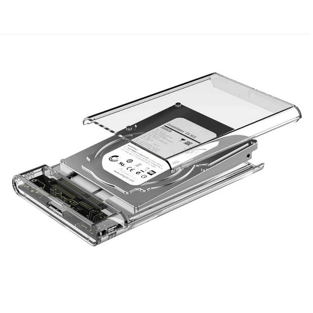 Custodia per HDD adattatore da 2.5 pollici SATA a USB custodia per disco rigido HDD custodia per hdd esterna scatola per HDD 2.5 custodia per SSD SATA USB 3.1 35