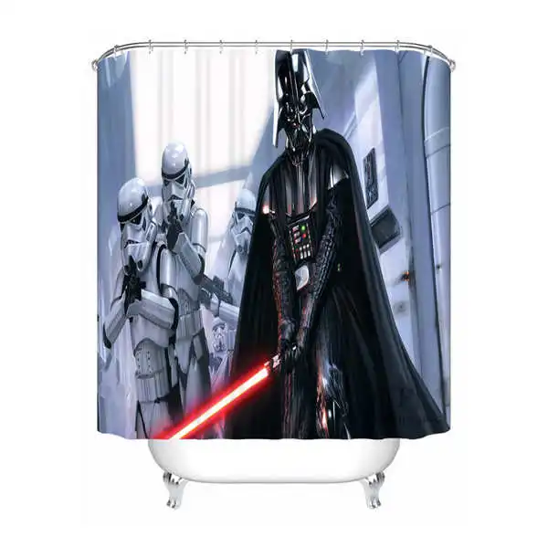 Shower Curtain Пользовательские водонепроницаемый Душ занавес Звездные войны один кусок@ 01 печатных ванной Декор различных размеров#180324-01-03 - Цвет: Shower Curtain