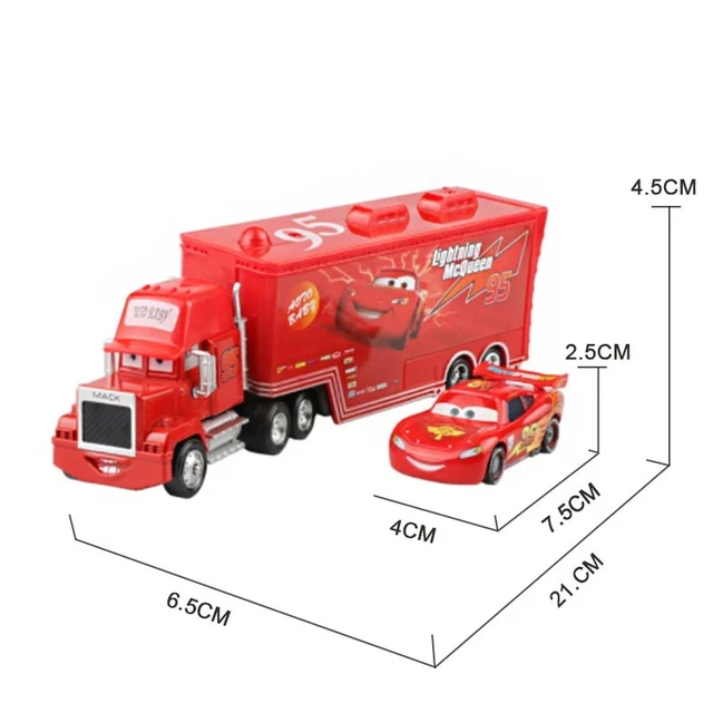 Disney Pixar Cars 2 3 Toys Lightning McQueen Jackson Storm Mack Uncle Truck 1:55 Diecast Model Car Toy Children New Year Gift 4