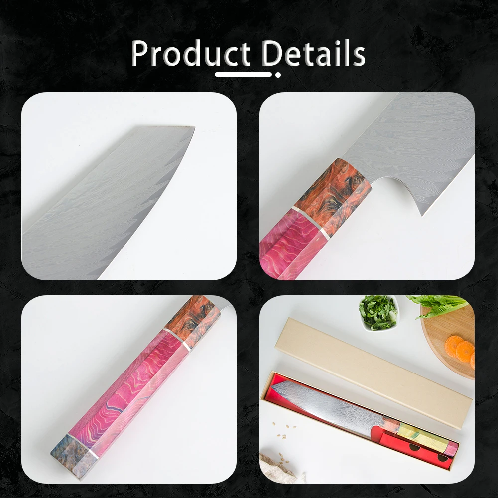 大马士革八角稳定木柄方头8寸流沙纹料理刀详情页_12